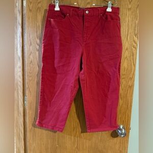 Gloria Vanderbilt Bold Red Capri Pants